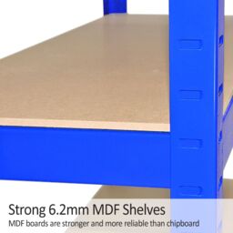 Monstershop Monster Racking T-Rax Heavy Duty Shelving Units, Blue, 75cm W, 30cm D in Blue - thumbnail 6