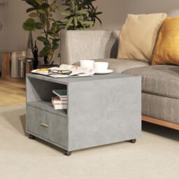 Berkfield Home Coffee Table Concrete Grey 55x55x40 cm Engineered Wood - Size: 55 x 55 x 40 cm - thumbnail 1