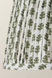 ValueLights Grange Small 25cm Floral Pleated Ceiling Pendant Lamp Shade & Bulb in Pale Green - thumbnail 4