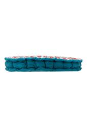 Living and Home Ethnic Geometric Round Tatami Seat Cushion in Blue - thumbnail 7