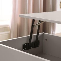 Home Source Wooden Coffee Table With Lift Up Top & 2 Large Storage Drawers in Grey - thumbnail 4