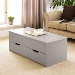 Wooden Coffee Table With Lift Up Top and 2 Large Storage Drawers