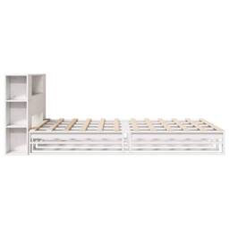 Berkfield Home Decorative Bookcase Bed without Mattress White 140x190 cm Solid Wood - thumbnail 7