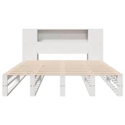 Berkfield Home Decorative Bookcase Bed without Mattress White 140x190 cm Solid Wood - thumbnail 5