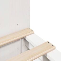 Berkfield Home Decorative Bookcase Bed without Mattress White 140x190 cm Solid Wood - thumbnail 9