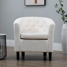 Artemis Home Clio Accent Chair in Cream - thumbnail 1