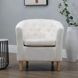 Artemis Home Clio Accent Chair in Cream - thumbnail 2