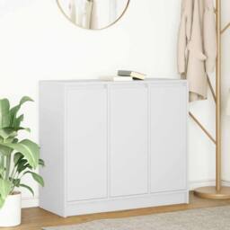 Berkfield Home Sideboard White 85x34x76 cm Engineered Wood - Size: 85 x 34 x 76 cm - thumbnail 2