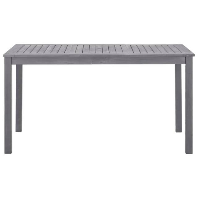Berkfield Home Garden Table Grey Wash 140x80x74 cm Solid Acacia Wood - Size: 140 x 80 x 74 cm - image 1