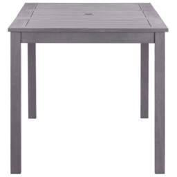 Berkfield Home Garden Table Grey Wash 140x80x74 cm Solid Acacia Wood - Size: 140 x 80 x 74 cm - thumbnail 3