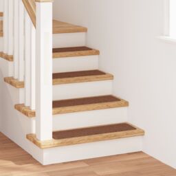 Berkfield Home Stair Mats with Latex Backing Yellow 20x75 cm in Brown - Size: Medium - thumbnail 1