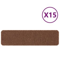Berkfield Home Stair Mats with Latex Backing Yellow 20x75 cm in Brown - Size: Medium - thumbnail 3