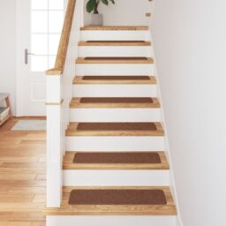 Berkfield Home Stair Mats with Latex Backing Yellow 20x75 cm in Brown - Size: Medium - thumbnail 4