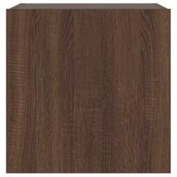 Berkfield Home TV Wall Cabinet with LED Lights Brown Oak 40.5x35x40 cm - thumbnail 9