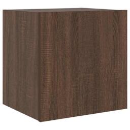 Berkfield Home TV Wall Cabinet with LED Lights Brown Oak 40.5x35x40 cm - thumbnail 1