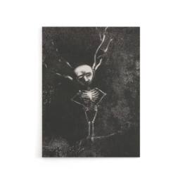 "Artery8 Pale Figure in Maze of Branches Redon Vintage Canvas Wall Art in Grey - Size: W18"" x H24""" - thumbnail 1