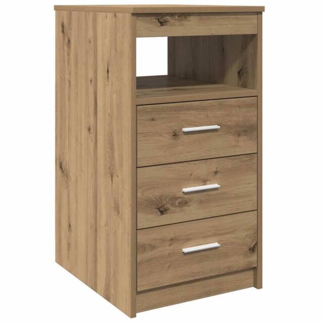 Berkfield Home Drawer Cabinet Artisan Oak 40x50x76 cm Engineered Wood in Brown - Size: 40 x 50 x 76 cm - image 1