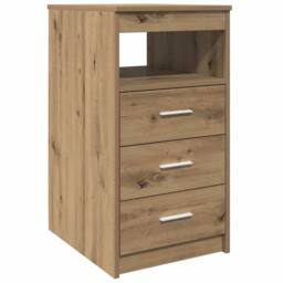 Berkfield Home Drawer Cabinet Artisan Oak 40x50x76 cm Engineered Wood in Brown - Size: 40 x 50 x 76 cm - thumbnail 1