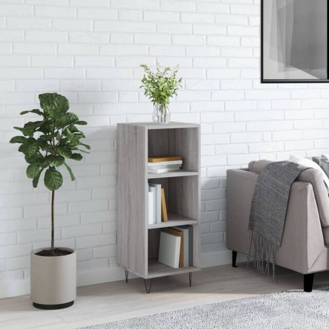Berkfield Home Sideboard Grey Sonoma 34.5x32.5x90 cm Engineered Wood - image 1