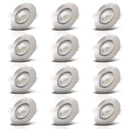 B.K.Licht 12 Pack Matt Nickel 12x4.9W LED Recessed Light in Metallics - thumbnail 1