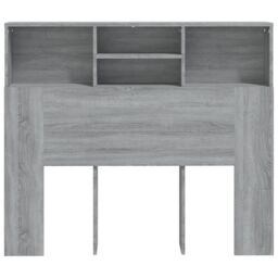 Berkfield Home Headboard Cabinet Grey Sonoma 120x19x103.5 cm - thumbnail 5
