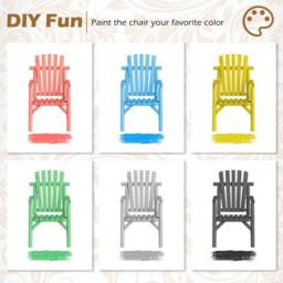 Costway Wooden Patio Chair Patio Lounge Chair w/ Backrest Outdoor Armchair in Natural - thumbnail 4