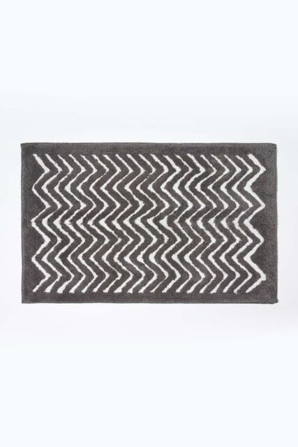 Homescapes Super Absorbent Soft Tidal Cotton Bathmat in Grey - image 1