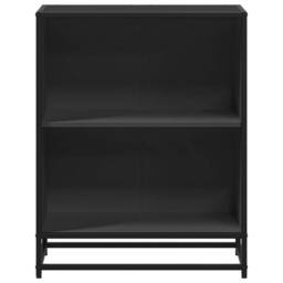 Berkfield Home Book Cabinet Black 60x35x76 cm Engineered Wood - Size: 60 x 35 x 76 cm - thumbnail 4