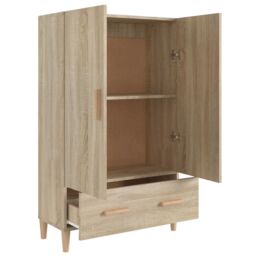 Berkfield Home Highboard Sonoma Oak 70x31x115 cm Engineered Wood in Brown - Size: 70 x 31 x 115 cm - thumbnail 4