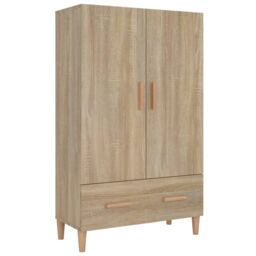 Berkfield Home Highboard Sonoma Oak 70x31x115 cm Engineered Wood in Brown - Size: 70 x 31 x 115 cm - thumbnail 2