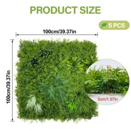 INMTFEI Luxury Artificial Hedge Panel Ultra-Realistic Green Wall 100 x 100 cm - thumbnail 5