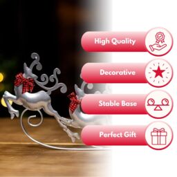 Marco Paul Christmas Reindeer Candle Holder- 3 Pillar Candles in Silver - thumbnail 4