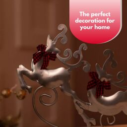 Marco Paul Christmas Reindeer Candle Holder- 3 Pillar Candles in Silver - thumbnail 7