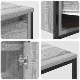 Berkfield Home 3-Piece Bathroom Furniture Set in Grey Sonoma Engineered Wood - thumbnail 8