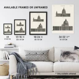 Artery8 St Paul St Peters Encyclopaedia Britannica Framed Wall Art Print in White - Size: A4 - thumbnail 3