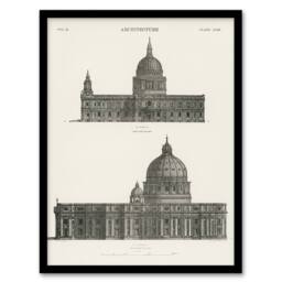Artery8 St Paul St Peters Encyclopaedia Britannica Framed Wall Art Print in White - Size: A4 - thumbnail 1