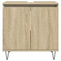 Berkfield Home Bathroom Cabinet Sonoma Oak 58x33x60 cm Engineered Wood in Brown - Size: 58 x 33 x 60 cm - thumbnail 3