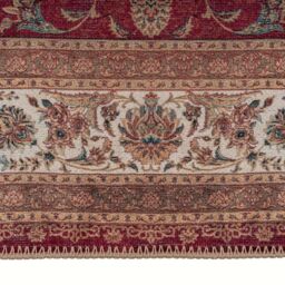 Kukoon Red Oriental Washable & Non Slip Distressed Living Room Area Rug - Size: 80 cm x 300 cm - thumbnail 5