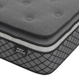 Arthur Sleep Emperor Arthur 5000 Medium Firm Hybrid Mattress in Grey - Size: Super King