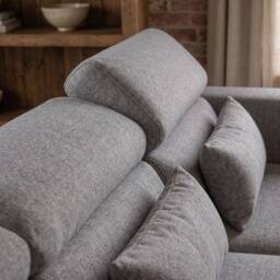 Sofaya Chelsea Sofa Bed Convertible U Shape Linen Couch Hidden Storage in Grey - Size: 4 Person - thumbnail 6