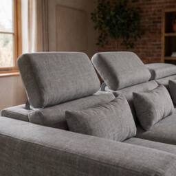 Sofaya Chelsea Sofa Bed Convertible U Shape Linen Couch Hidden Storage in Grey - Size: 4 Person - thumbnail 7