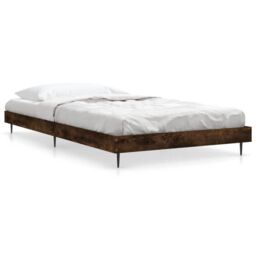 Berkfield Home Bed Frame Smoked Oak 90x200 cm Engineered Wood in Brown - thumbnail 2