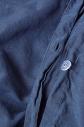 Homescapes Linen V Shaped Pillowcase in Navy - thumbnail 3