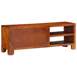 Berkfield Home TV Cabinet Multicolour 110x30x40 Solid Wood Acacia - thumbnail 7