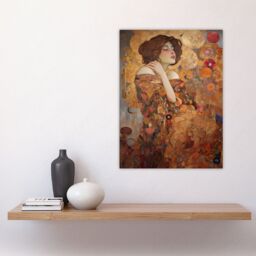 "Artery8 The Dreamers Gustav Klimt Inspired Portrait Of A Woman Large Wall Art Poster Print Thick Paper 18X24 Inch - Size: W18"" x H24""" - thumbnail 4