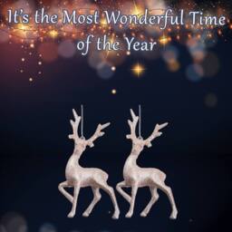 VFM e-Store Christmas Tree Decoration Glitter Reindeer 2 Ornament Rose Gold - thumbnail 3