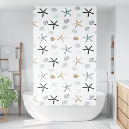 Berkfield Home Shower Roller Blind 120x240 cm Fabric Width 116 cm in Black - thumbnail 2