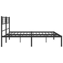 Berkfield Home Metal Bed Frame with Headboard Black Super King Size - thumbnail 6
