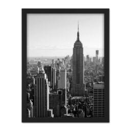 "Artery8 Wall Art Print New York Empire State Building City Black White Photo Large Framed Wall Décor Art - Size: W18"" x H24""" - thumbnail 1