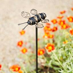 Paper High Metal Bee Garden Stake in Black - thumbnail 4